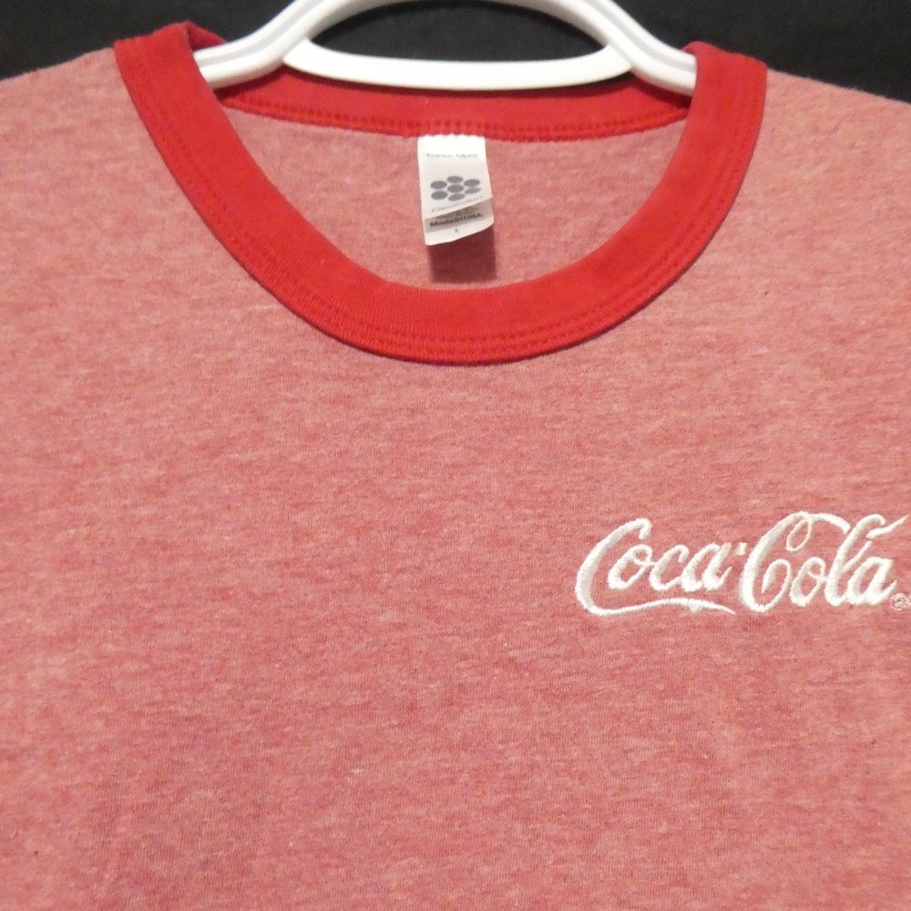 CLASSIC GIRL by AMERICAN APPAREL | large | Embroidered Coca-Cola T-Shirt / Tee - Picture 4 of 13